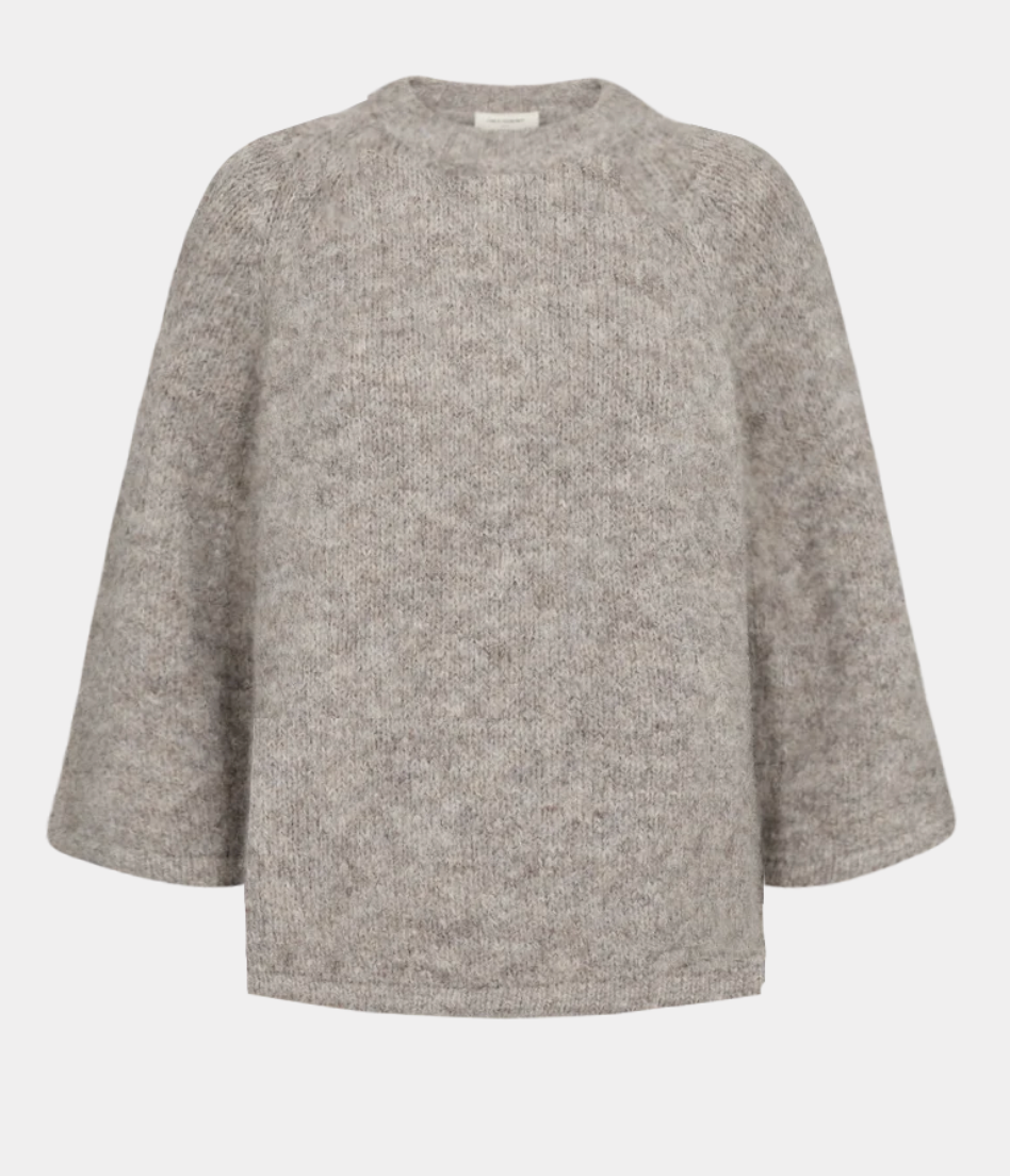 Stickad Tröja FREEQUENT- FQGrsLulu 205507 Desert Taupe/ Mullvad