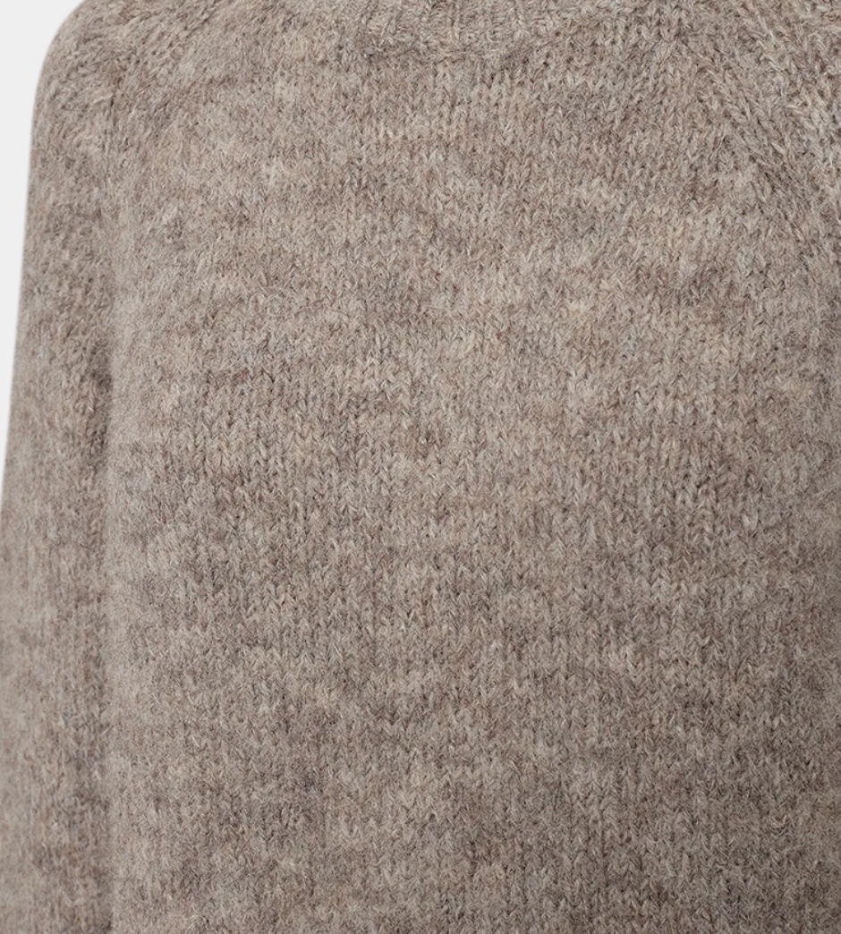 Stickad Tröja FREEQUENT- FQGrsLulu 205507 Desert Taupe/ Mullvad