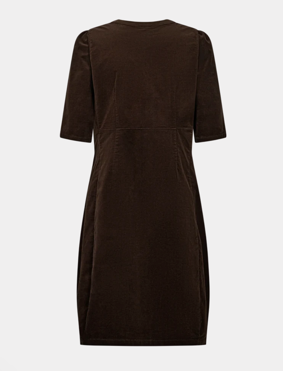 Sammetsklänning FREEQUENT- FQLana 211710 Mole/ Mörk Brun