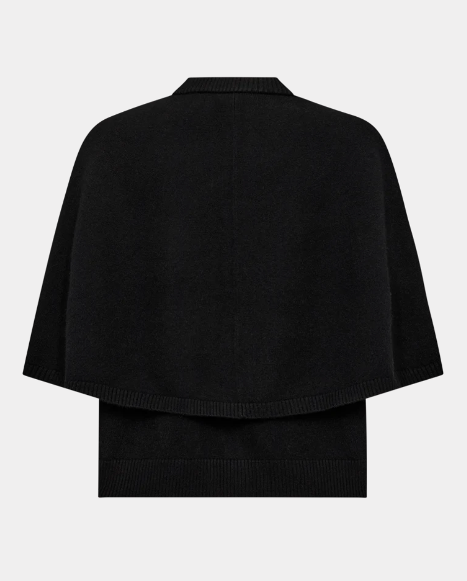 Poncho Tröja FREEQUENT- FQCappa Cardigan 211472 Black
