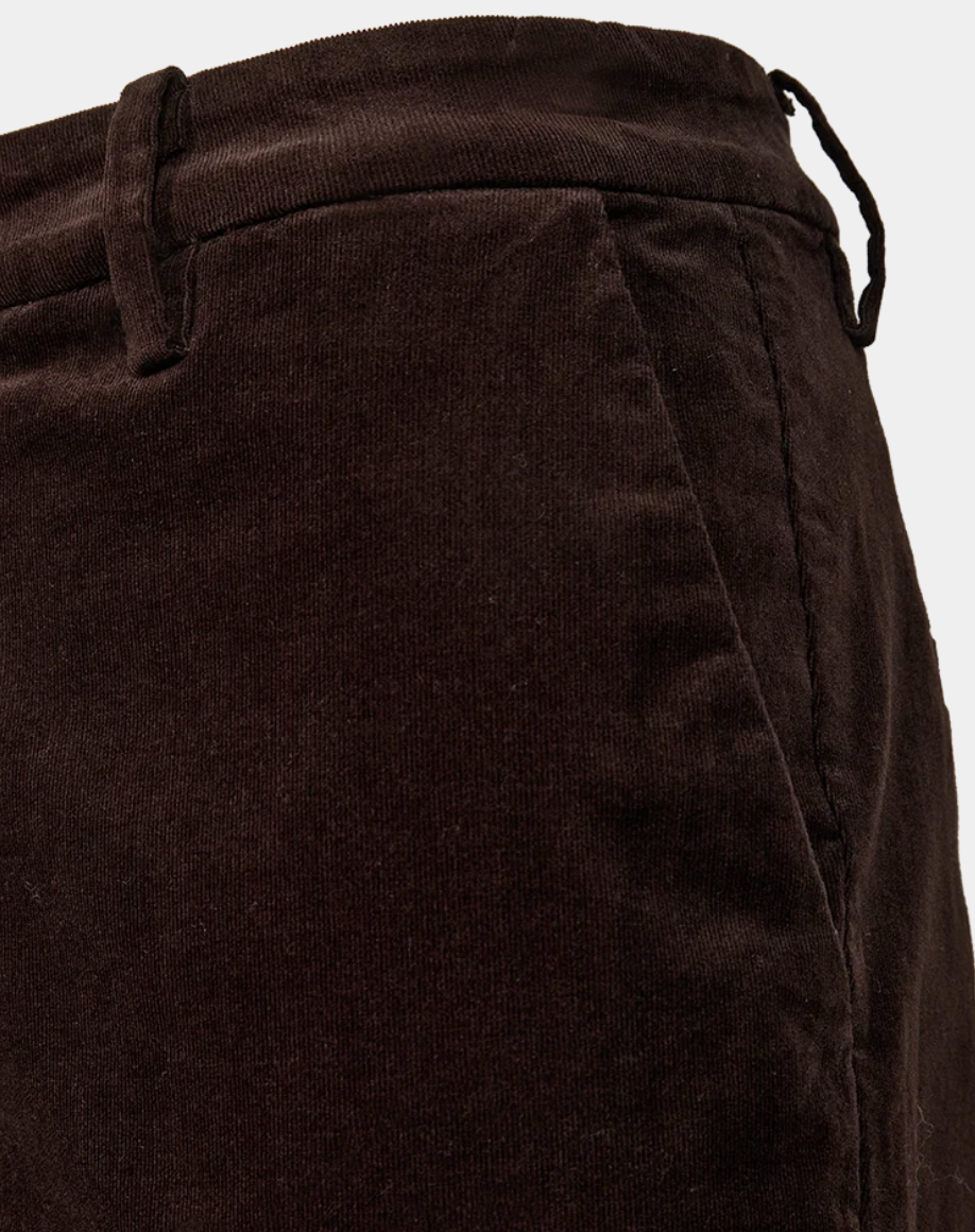 Byxa finspårig manchester FREEQUENT- FQOlana Pants 211709 Mole/Mörkbrun