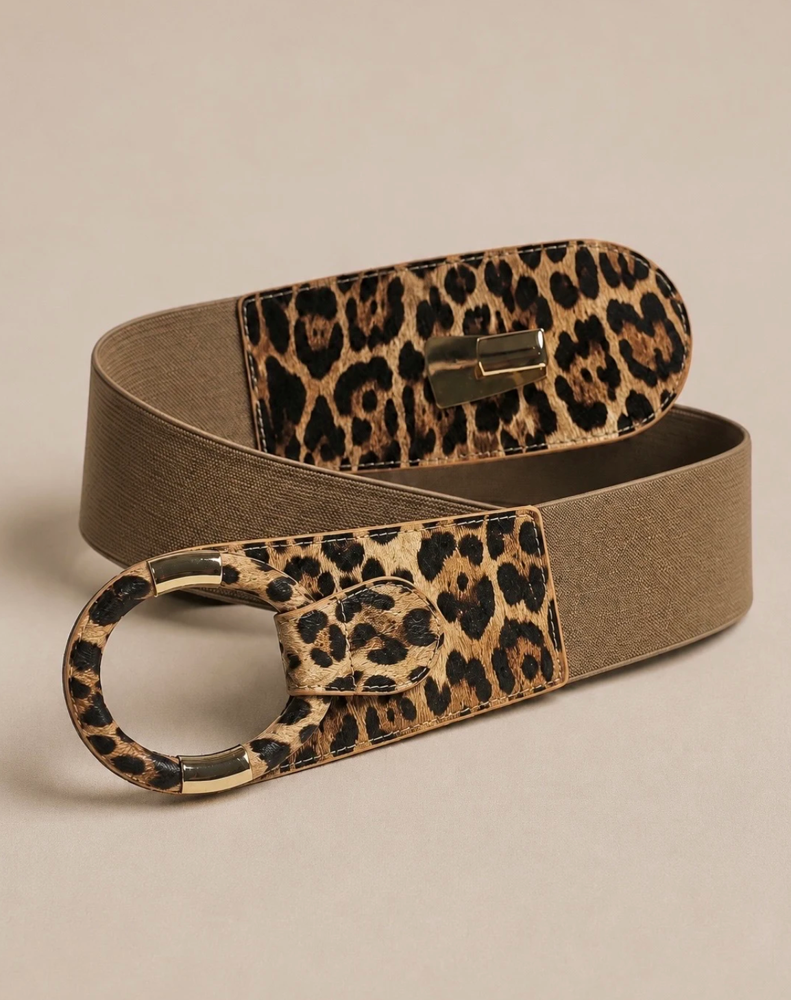 Elastisk Bälte- Leopard