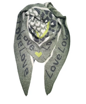 OBS. lev 11/9 .Triangel Halsduk- LOVE is LOVE Kaki