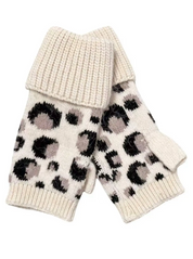 OBS. lev 11/9 .Leopard stickad Torgvante- Dunafka Beige
