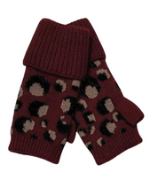 OBS. lev 11/9 .Leopard stickad Torgvante- Dunafka Bordeaux