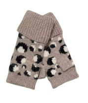 OBS. lev 11/9 .Leopard stickad Torgvante- Dunafka Taupe