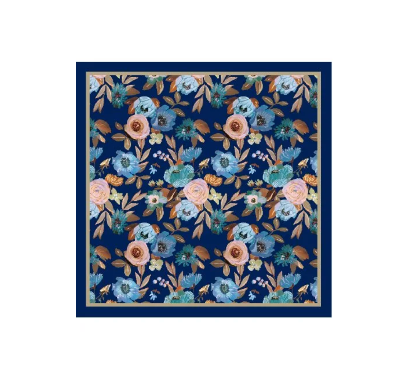 OBS. lev 11/9 .Scarves med magnetpärla- CLOE 1038 Marinblå