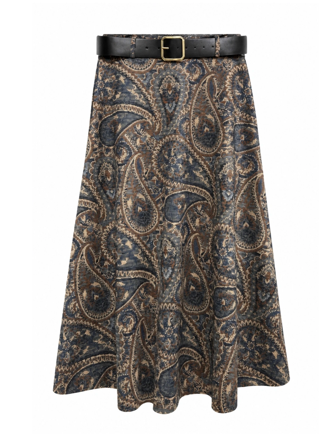 Paisley Mönstrad Minikjol- Paris Marinblå