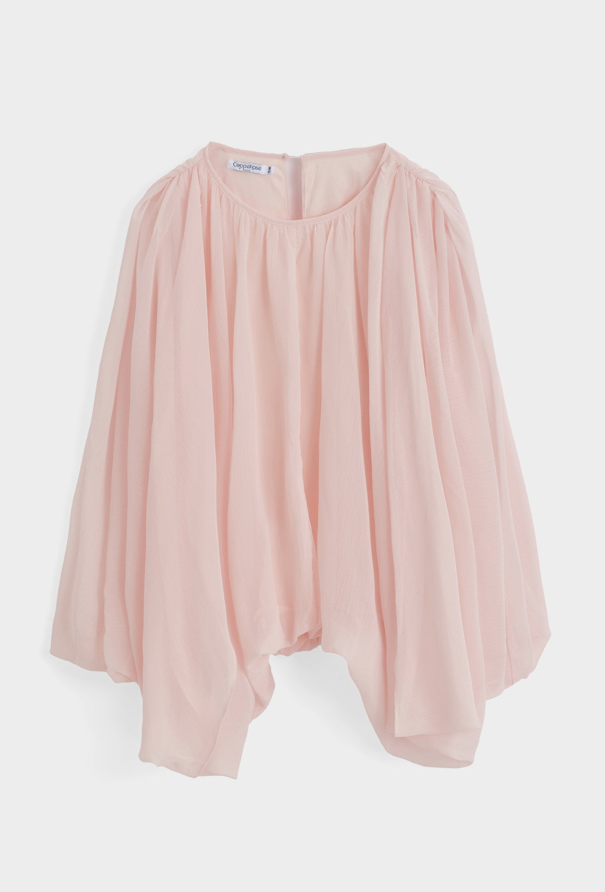 Plisserad Oversize Blus- Pink Ljusrosa