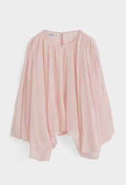 Plisserad Oversize Blus- Pink Ljusrosa