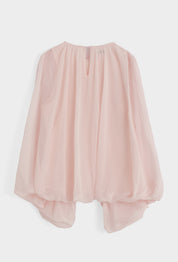 Plisserad Oversize Blus- Pink Ljusrosa