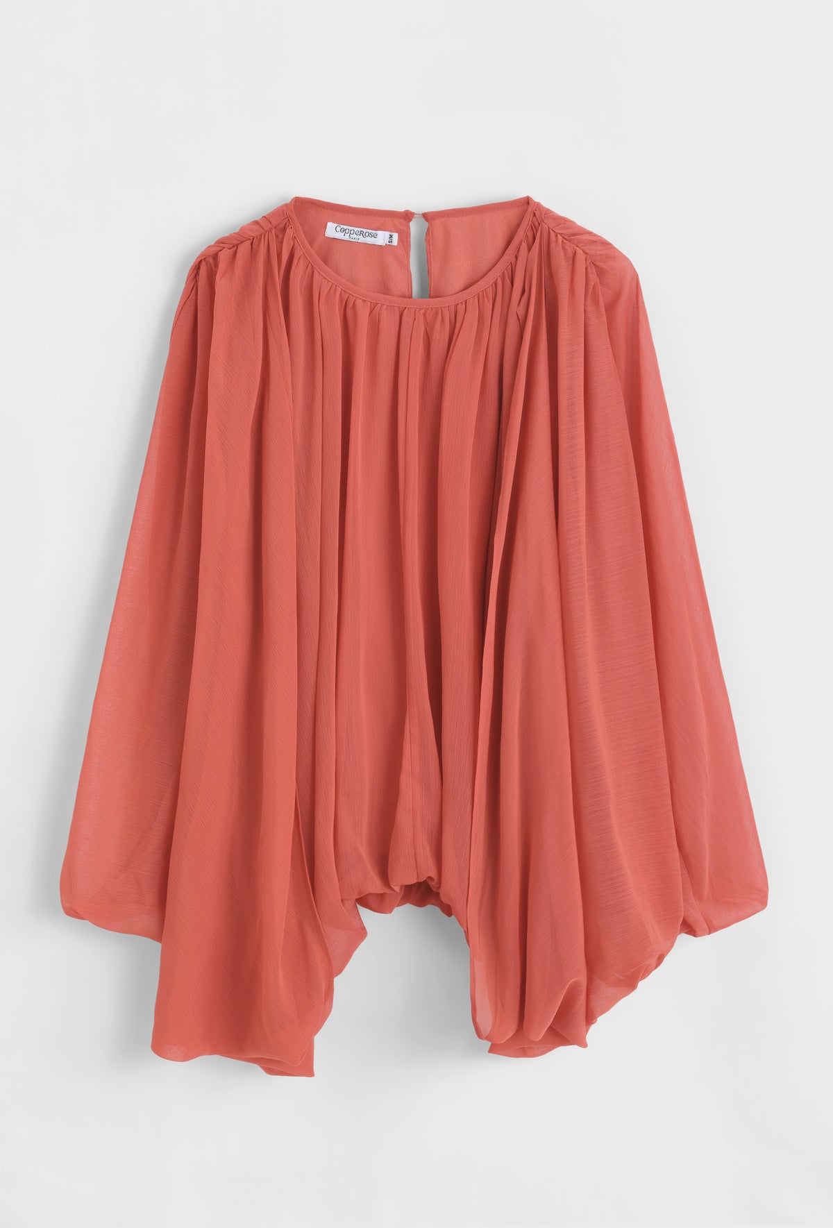 Plisserad Oversize Blus- Pink Rostrosa