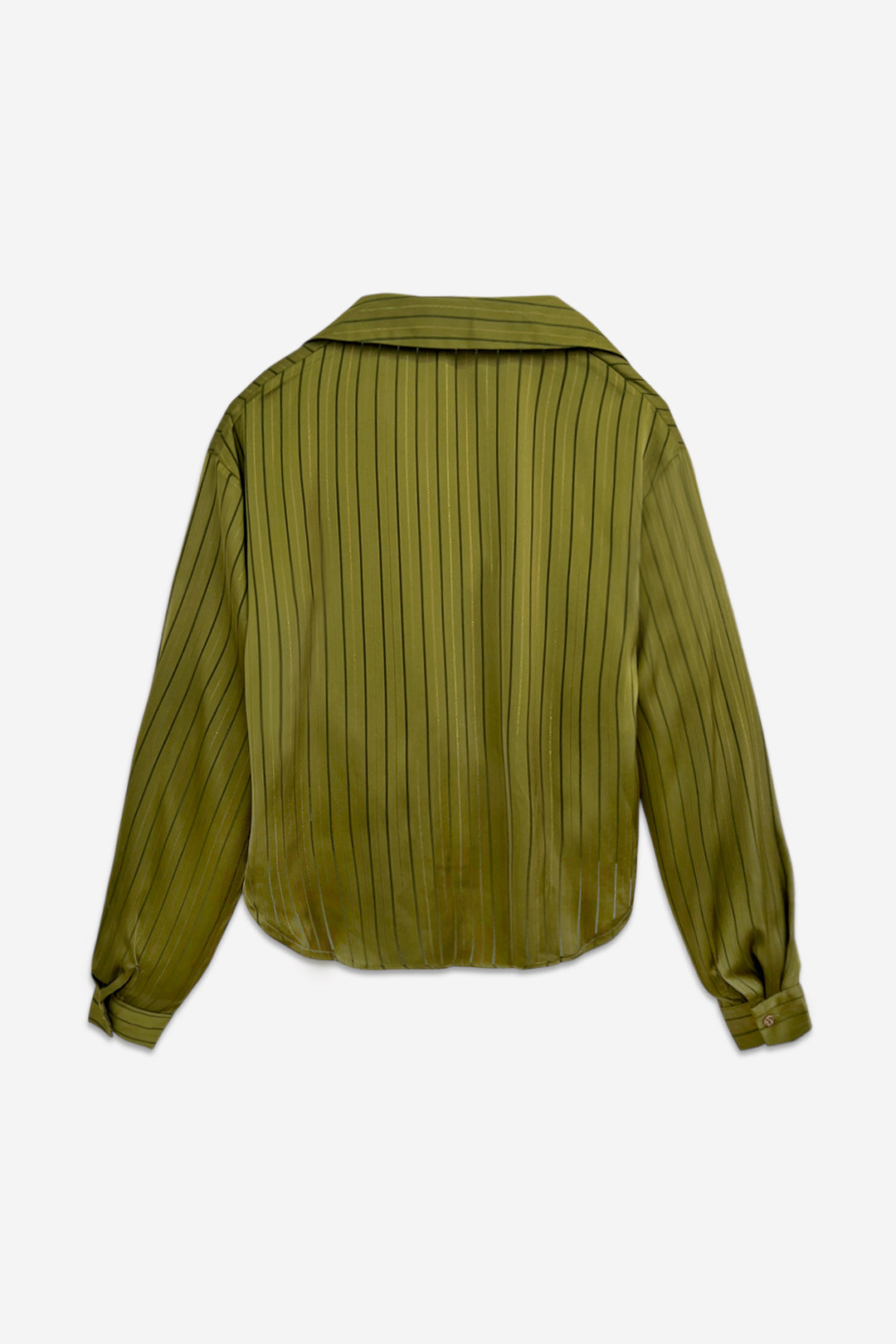 Randig draperad blus- Daniella Grön