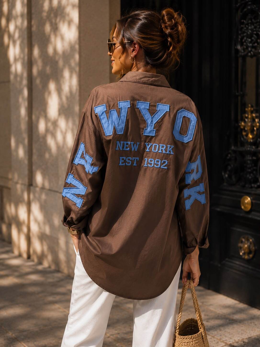 Oversize Skjorta- New York Brown