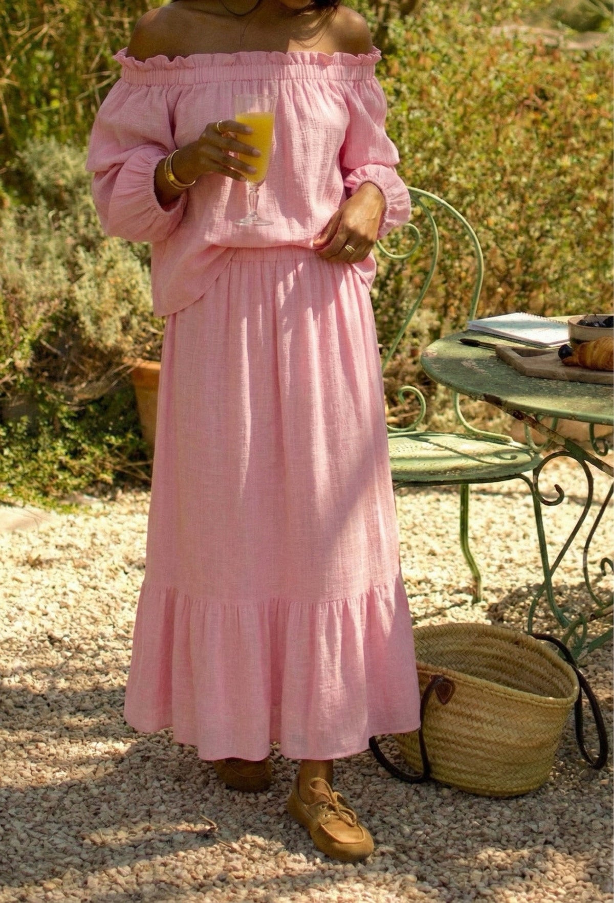 Set med kjol & singoalla topp- Sing Rosa