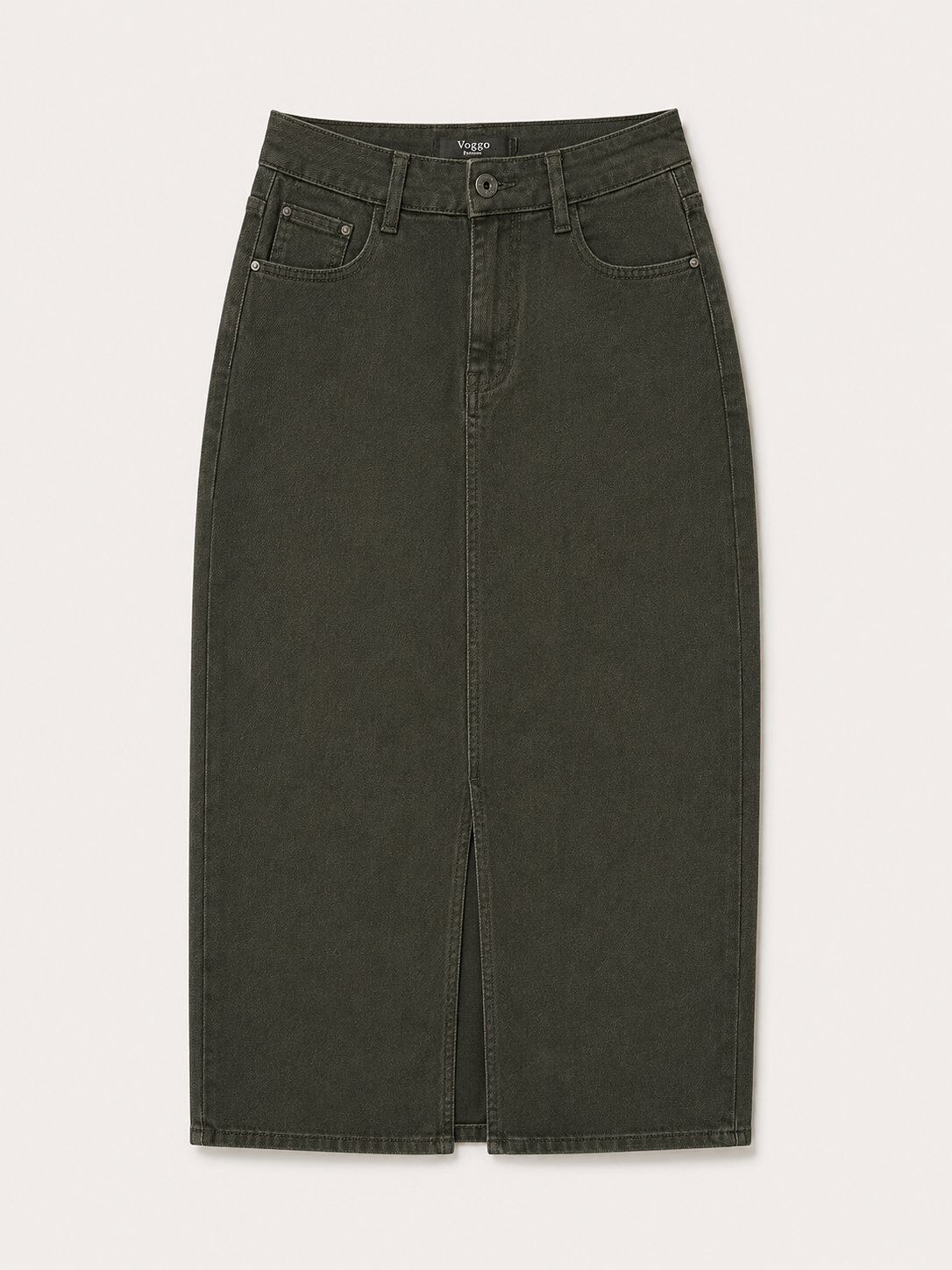 Jeanskjol Voggo- Khaki