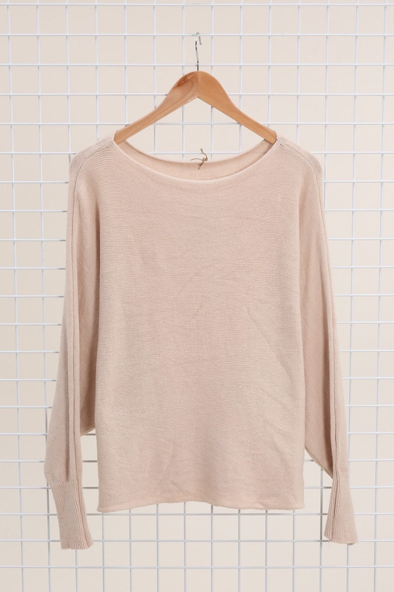 Mjuk Tröja med pingvinärm- Lowis Beige