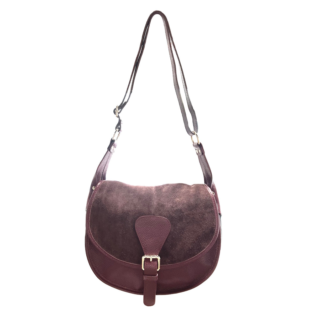 Skinnväska med spänne- VIOLA Bordeaux