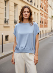T-Shirt Silke- Tanas Ljusblå