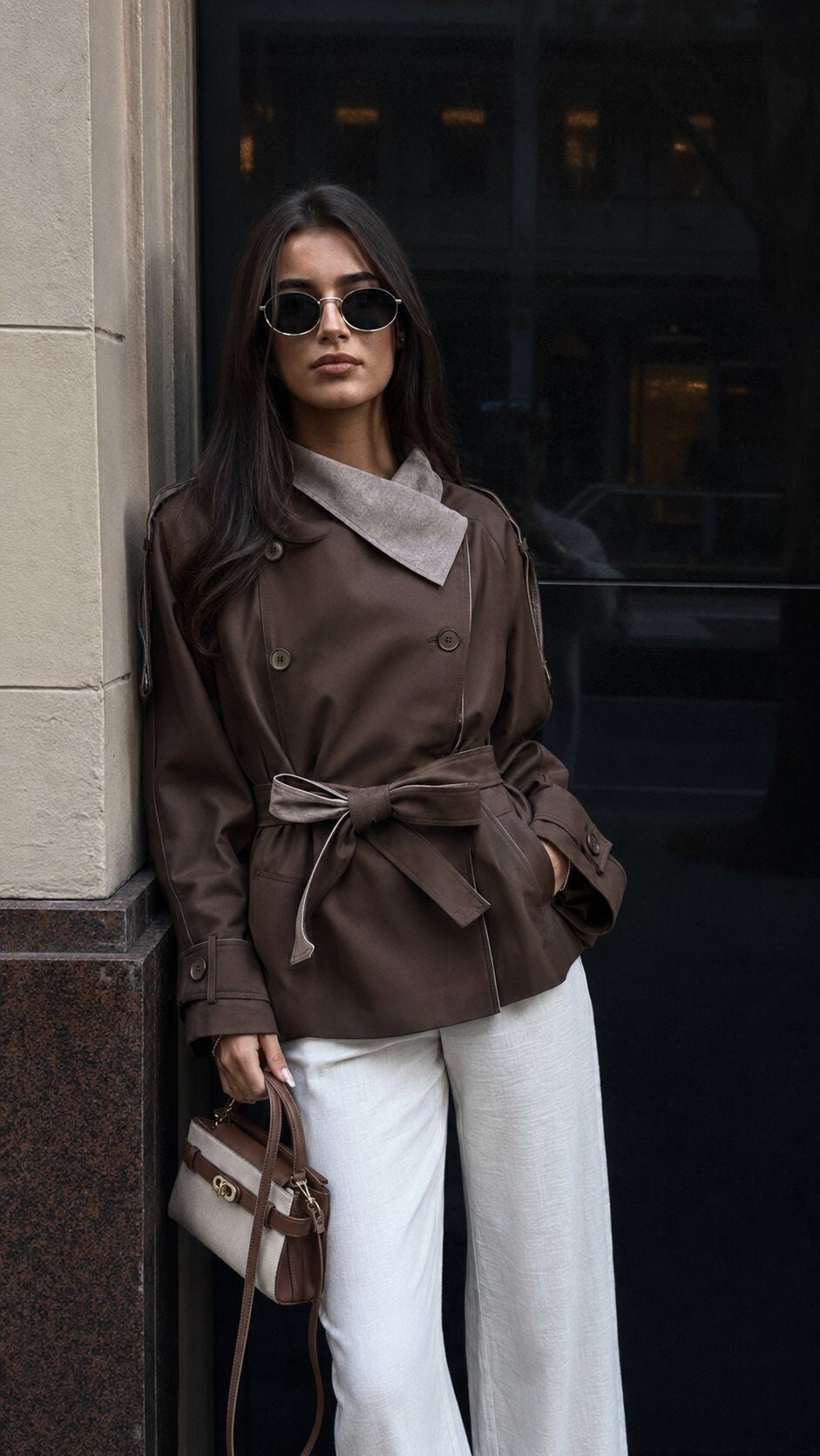 Kort Trench Coat- Carolina Brun