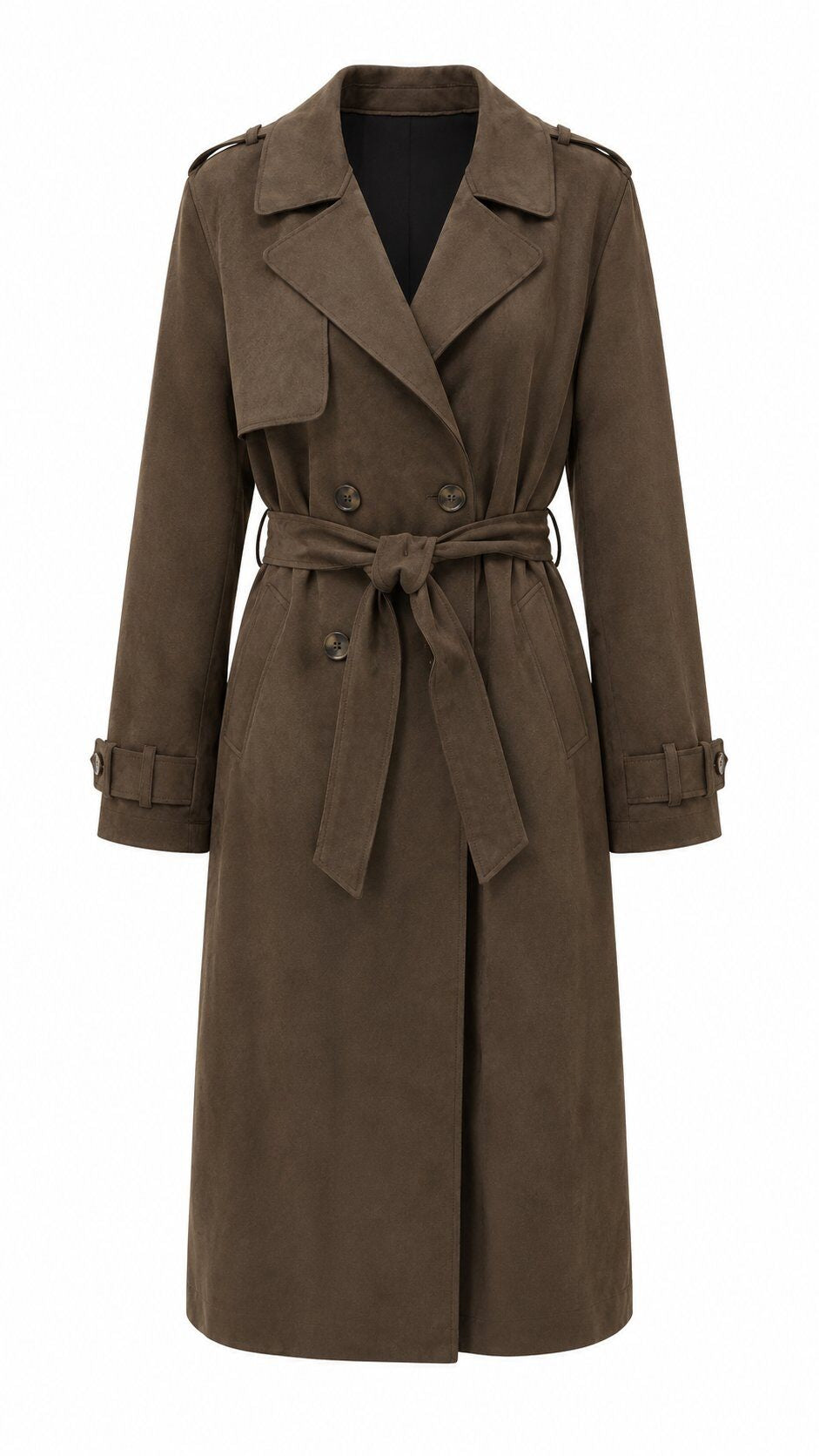 Trench Coat Suede- Trissi Brun