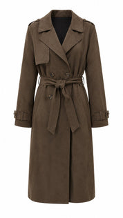 Trench Coat Suede- Trissi Brun
