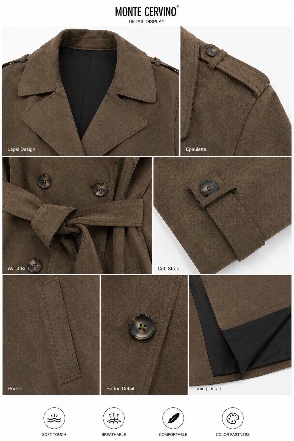 Trench Coat Suede- Trissi Brun