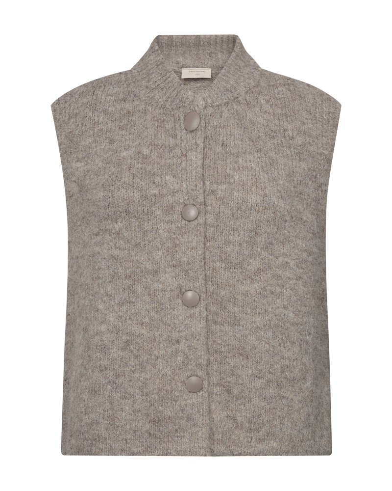 Sticka Väst FREEQUENT- FQGrsLulu 212526 Desert Taupe