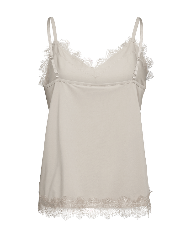 Linne med spetskant FREEQUENT- FQBicco 120962 Moonbeam/ Ljusbeige