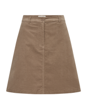 Kort finspårig manchester kjol FREEQUENT- FQOlana 211641 Desert Taupe/ Mullvad