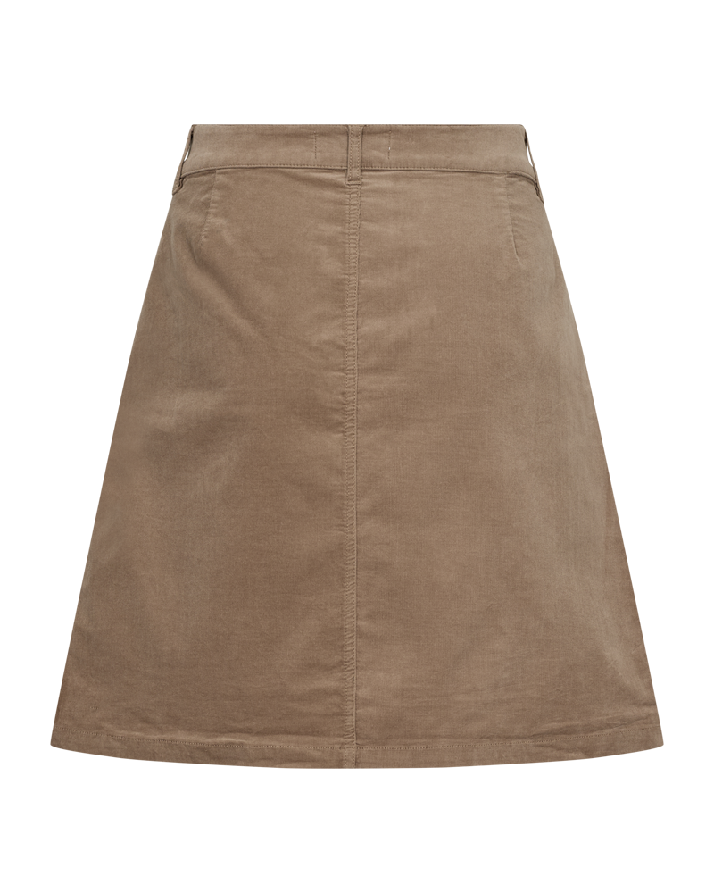 Kort finspårig manchester kjol FREEQUENT- FQOlana 211641 Desert Taupe/ Mullvad