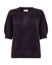 Kortärmad hårig tröja FREEQUENT- FQCAT-PULLOVER 211771 Nightshade/ Mörk plommon