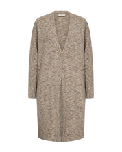 Lång stickad kofta FREEQUENT- FQTWEED 211778 OYSTER GREY MELANGE