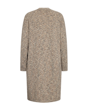 Lång stickad kofta FREEQUENT- FQTWEED 211778 OYSTER GREY MELANGE