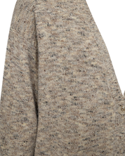Lång stickad kofta FREEQUENT- FQTWEED 211778 OYSTER GREY MELANGE