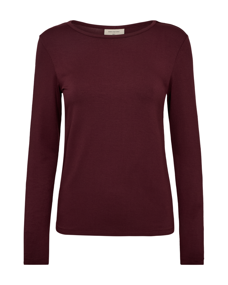 Långärmad T-Shirt FFREEQUENT- FQLana 205298 Port Royale/ Bordeaux