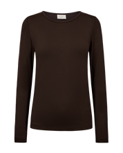 Långärmad T-Shirt FFREEQUENT- FQLana 205298 Mole Mörkbrun