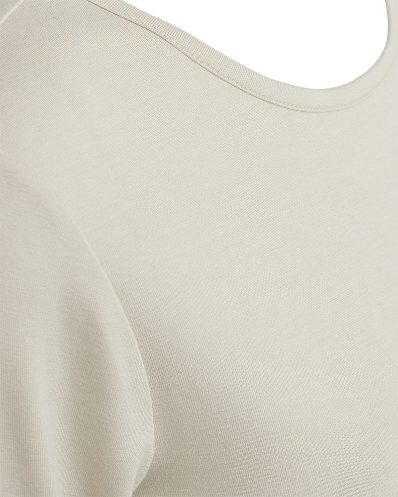 Långärmad T-Shirt FFREEQUENT- FQLana 205298 MoonBeam Ljusbeige