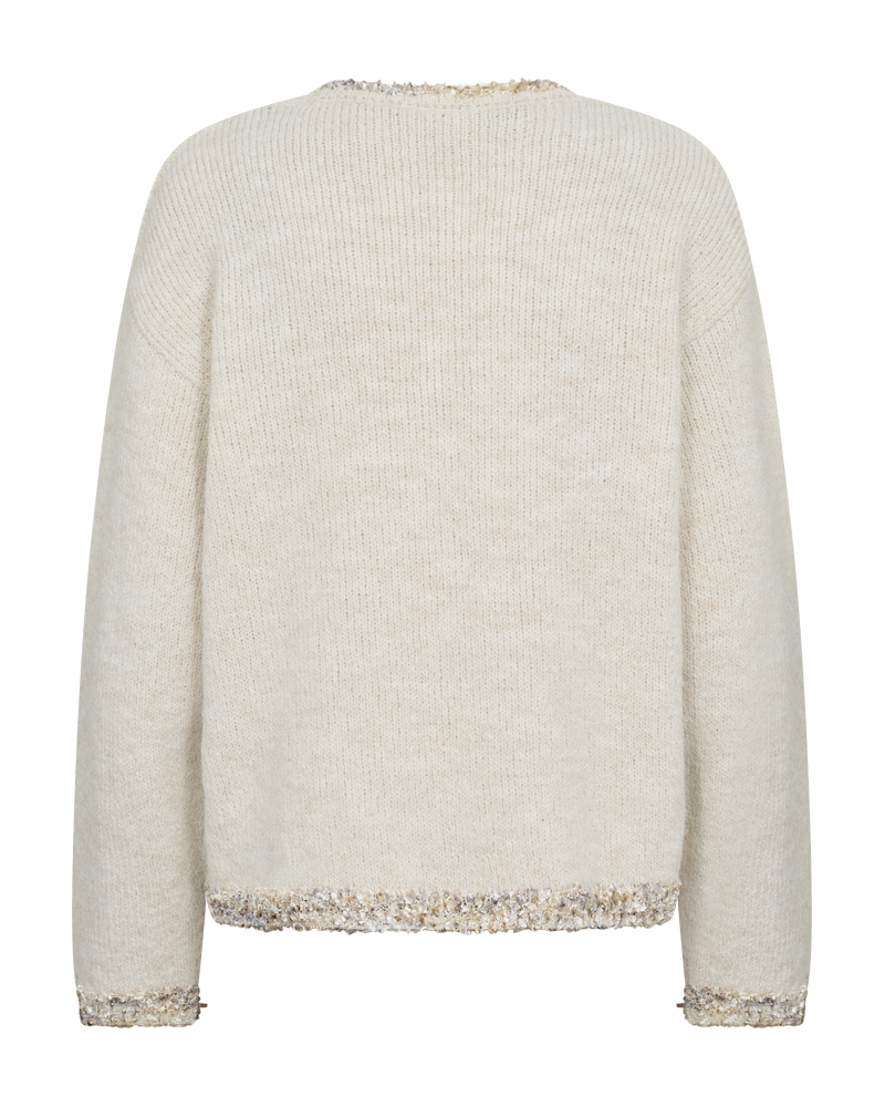 Mjuk rundhalsad Tröja med glitterdetaljer FREEQUENT- FQFrida 211965 Moonbeam