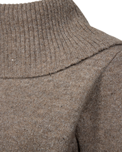 Polotröja med glittertråd FREEQUENT- FQGlimsy 212232 Desert Taupe