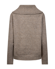 Polotröja med glittertråd FREEQUENT- FQGlimsy 212232 Desert Taupe